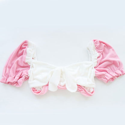 Pink Sweet Bow Knot Maid Lingerie Set - One Size