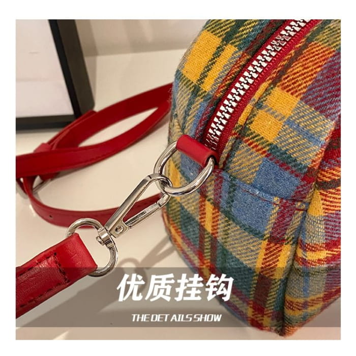 Plaid Bowler Bag