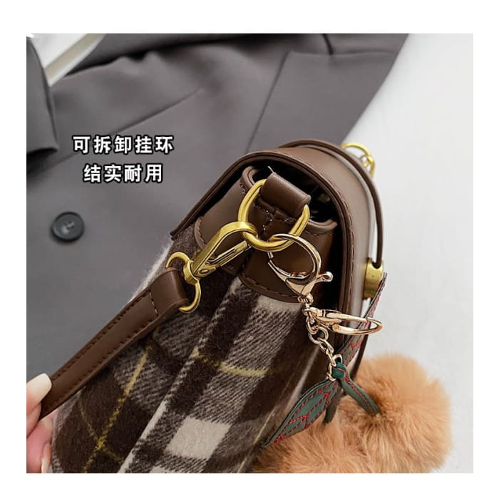 Plaid Bucket Bag / Charm / Set