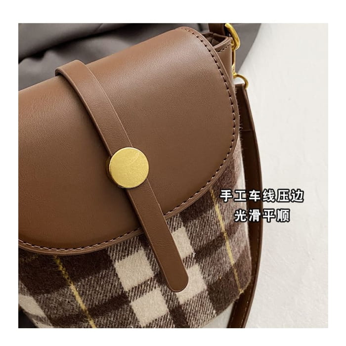 Plaid Bucket Bag / Charm / Set