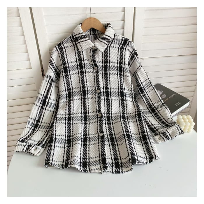 Plaid Button-Up Shirt Jacket