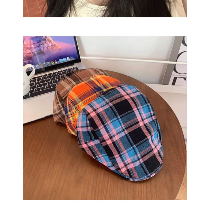 Plaid Flat Cap