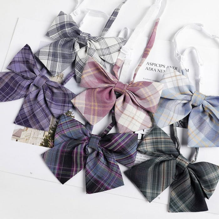 Plaid Japanese JK Bow Tie Shirt Accessories