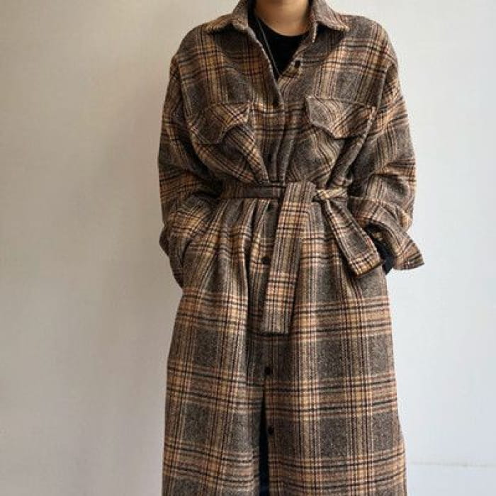 Plaid Long Jacket