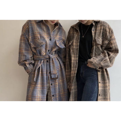 Plaid Long Jacket