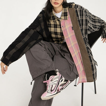 Plaid Oversized Shirt - Jacket