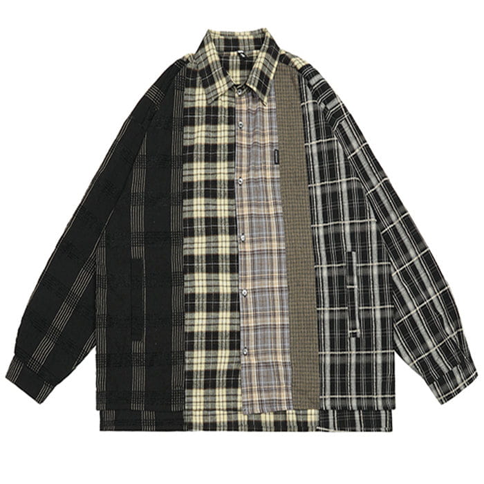 Plaid Oversized Shirt - Jacket