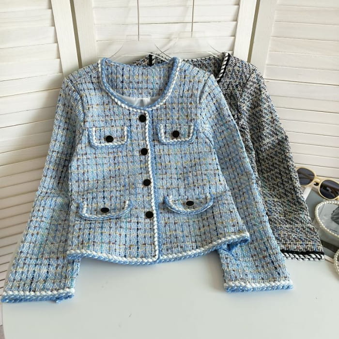 Plaid Single-Breasted Jacket