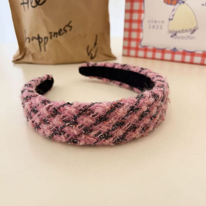 Plaid Yarn Headband