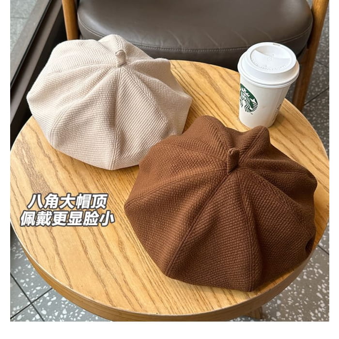 Plain Applique Beret - Hats