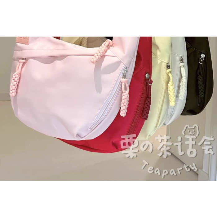 Plain Applique Crossbody Bag / Charm / Set