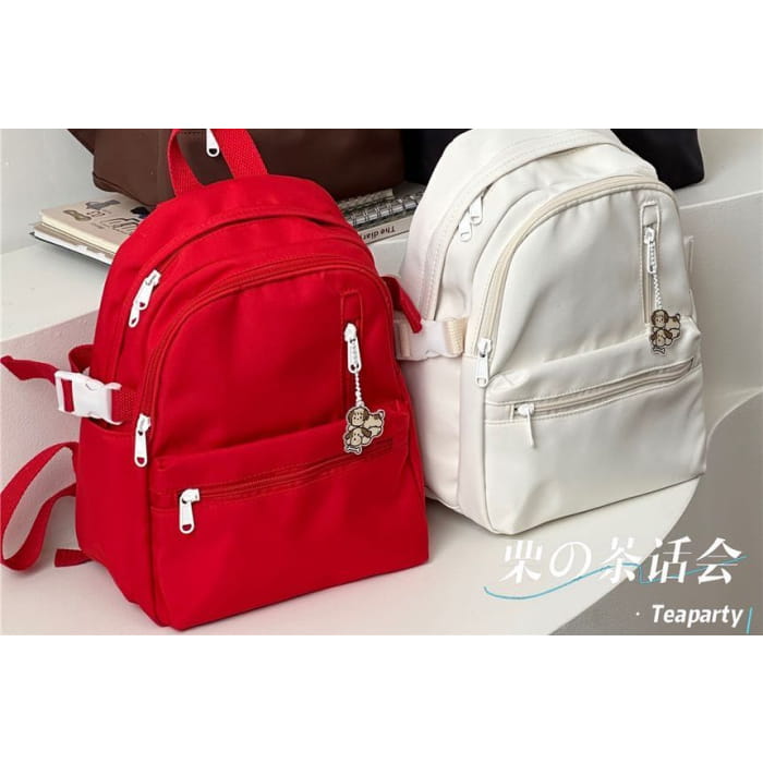 Plain Backpack / Charm / Set - backpack