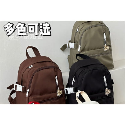 Plain Backpack / Charm / Set - backpack