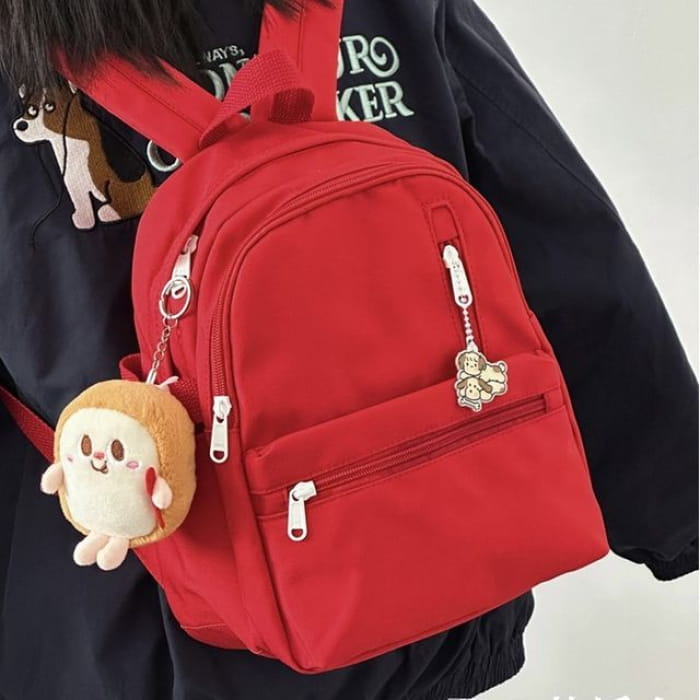 Plain Backpack / Charm / Set - backpack