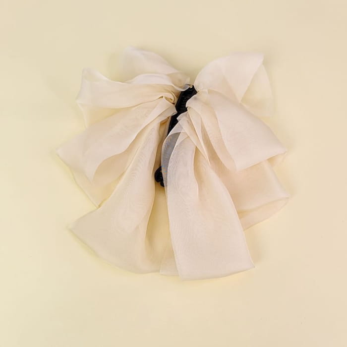 Plain Bow Mesh Hair Clamp