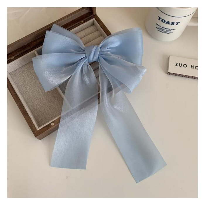 Plain Bow Mesh Hair Clip