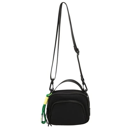 Plain Canvas Crossbody Bag - Black / One Size