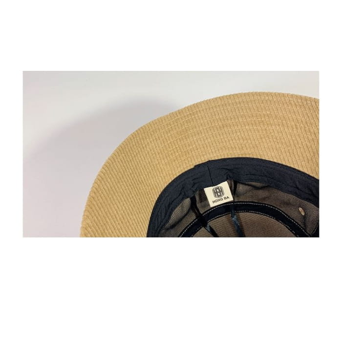 Plain Corduroy Bucket Hat - Hats