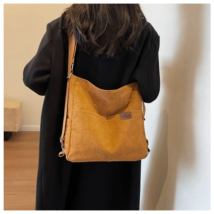 Plain Corduroy Crossbody Bag Egirldoll