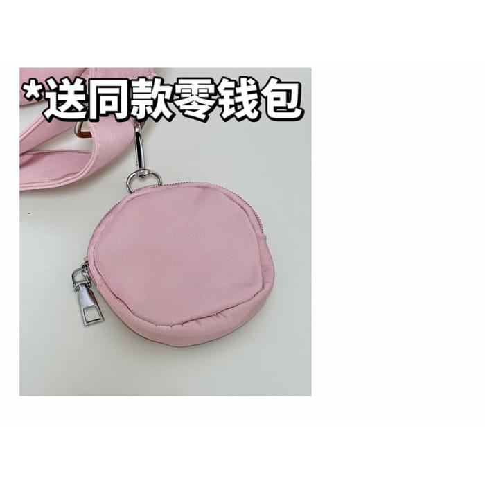 Plain Crossbody Bag / Charm / Coin Purse / Set