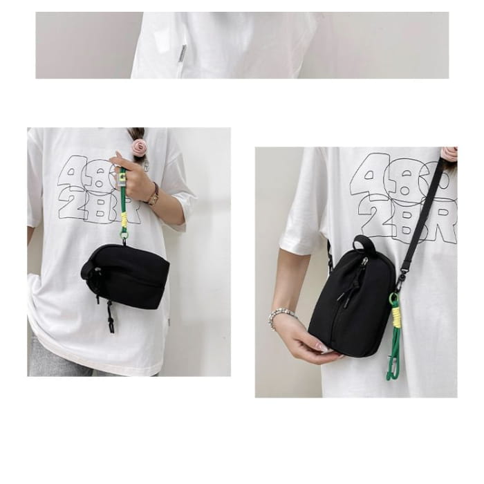 Plain Crossbody Bag / Charm / Set