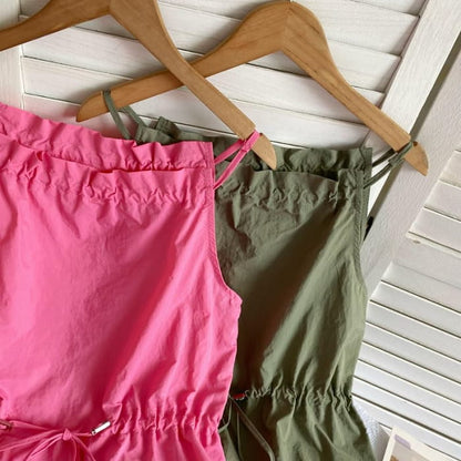 Plain Drawstring Camisole Top