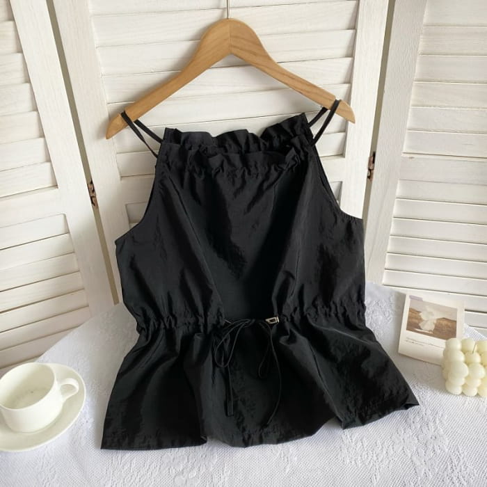 Plain Drawstring Camisole Top