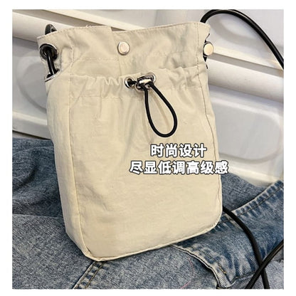 Plain Drawstring Crossbody Bag