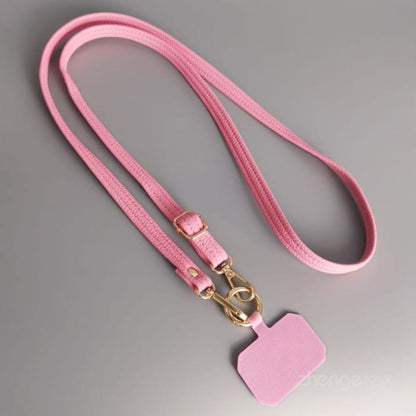 Plain Faux Leather Phone Lanyard - Accessories