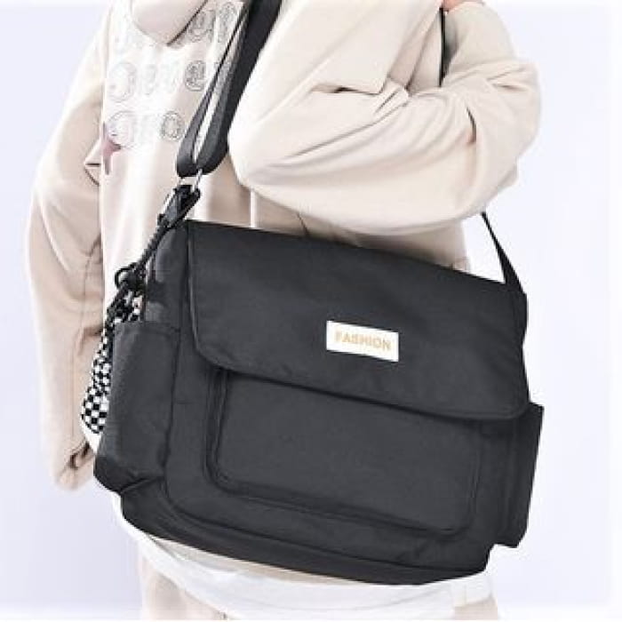 Plain Flap Crossbody Bag