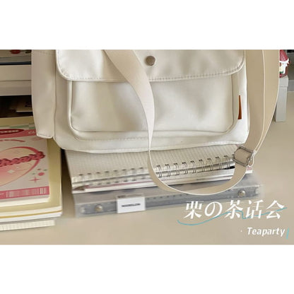 Plain Flap Crossbody Bag / Charm / Set