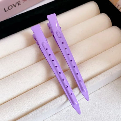 Plain Hair Clip - 03# - Duckbill - Purple / One Size