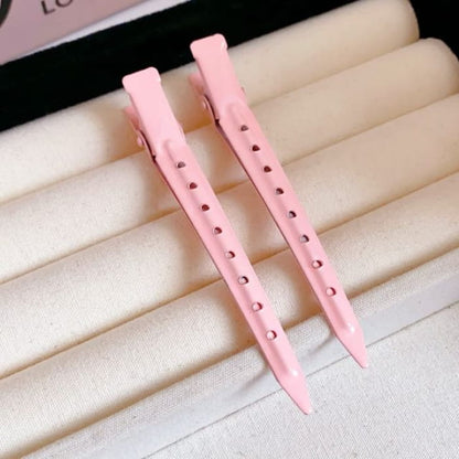 Plain Hair Clip - 07# - Duckbill - Pink / One Size