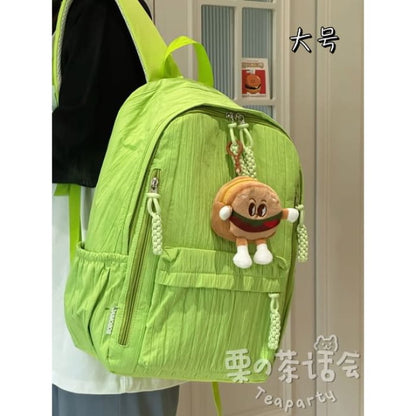 Plain Laptop Backpack / Bag Charm / Set - With Hamburger