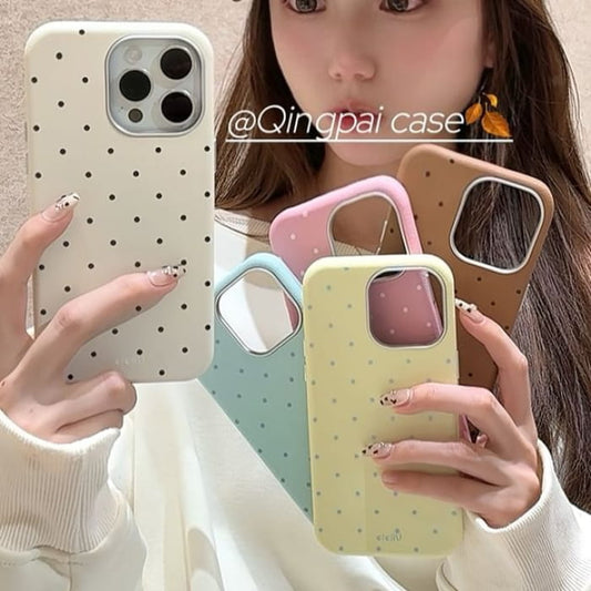 Plain Leather Dots Phone Case - iPhone 16 Pro Max / 15 / 14