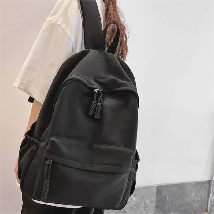 Plain Nylon Backpack