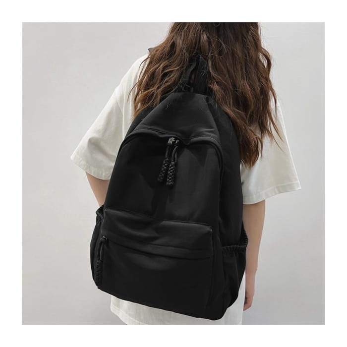 Plain Nylon Backpack