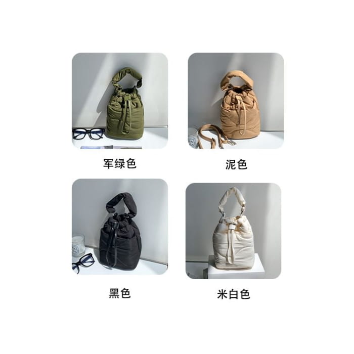 Plain Padded Drawstring Bucket BAg