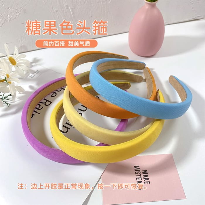 Plain Padded Headband - Hair Accessories