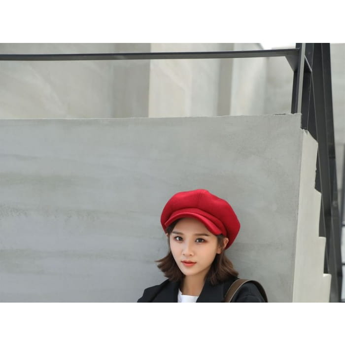 Plain Panel Newsboy Cap