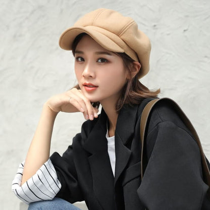 Plain Panel Newsboy Cap