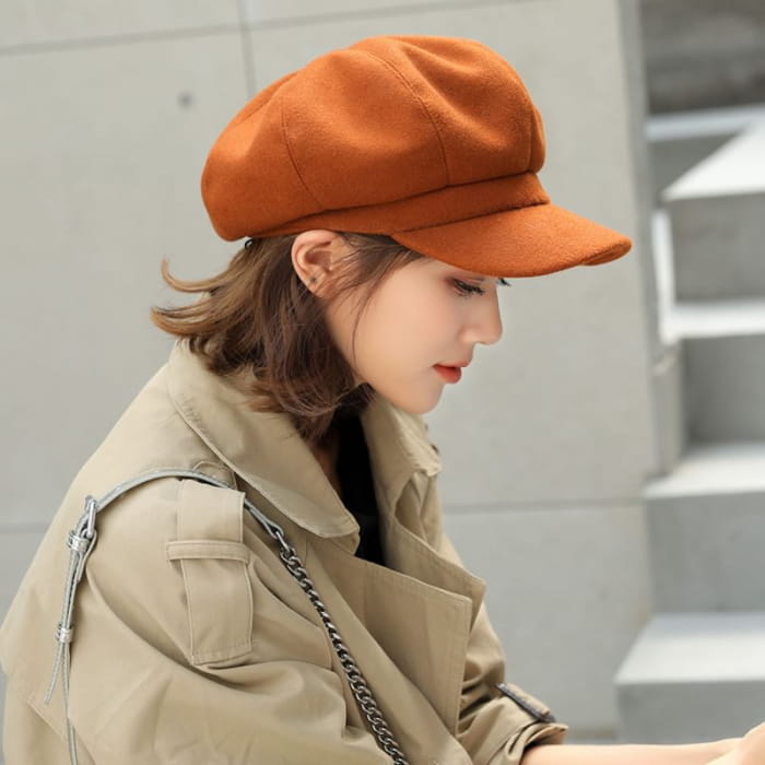 Plain Panel Newsboy Cap