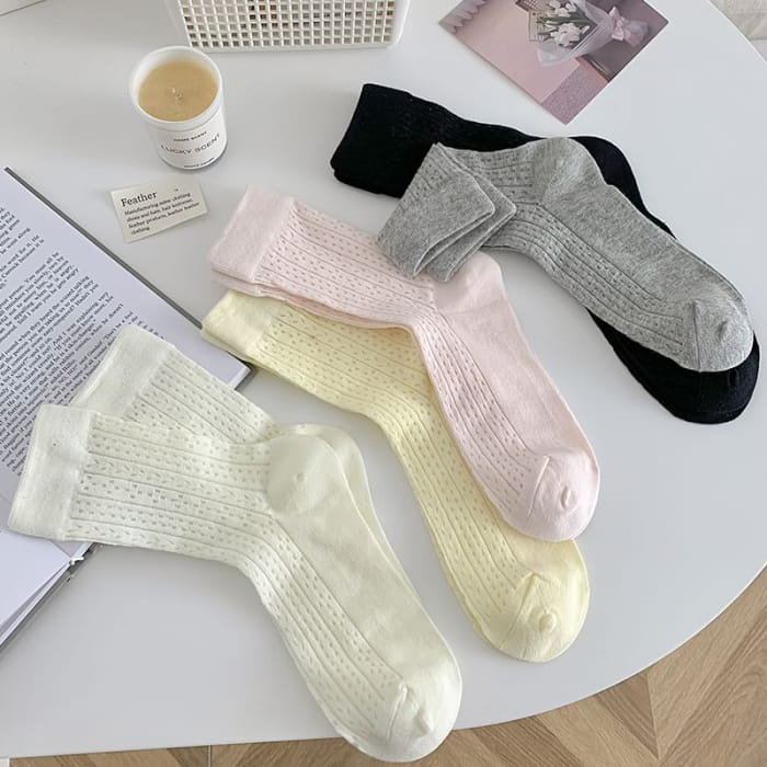 Plain Patterned Socks