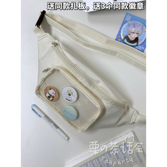 Plain PVC Panel Belt Bag / Charm / Set - Without