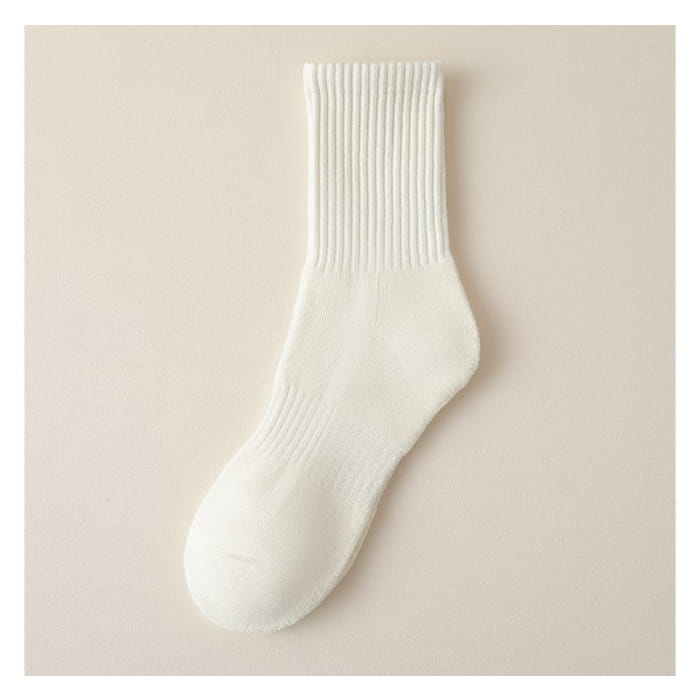 Plain Ribbed Socks / Set