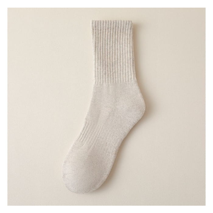 Plain Ribbed Socks / Set