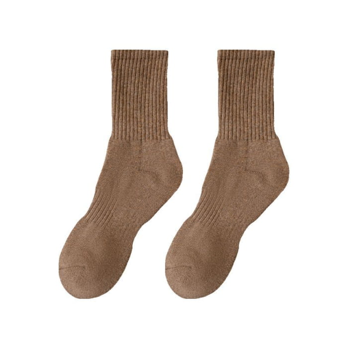 Plain Ribbed Socks / Set