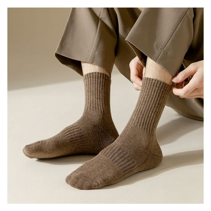 Plain Ribbed Socks / Set