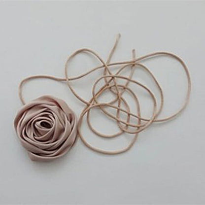 Plain Rose Choker - Beige / One Size