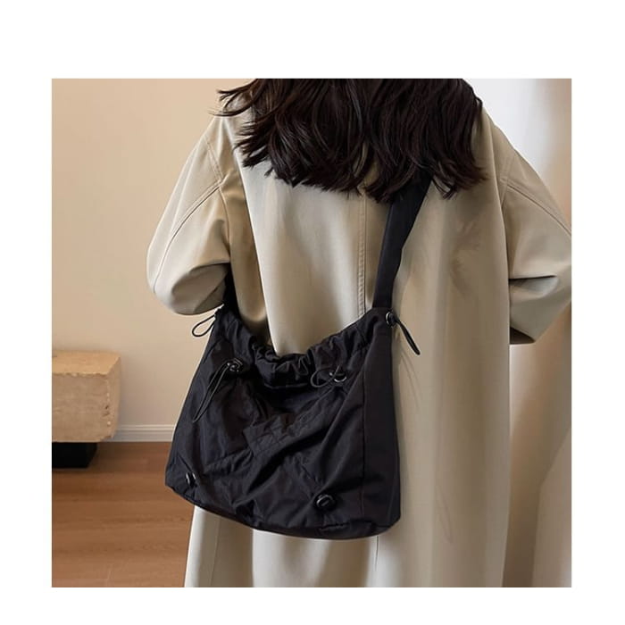 Plain Ruched Shoulder Bag